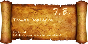Thomas Boglárka névjegykártya